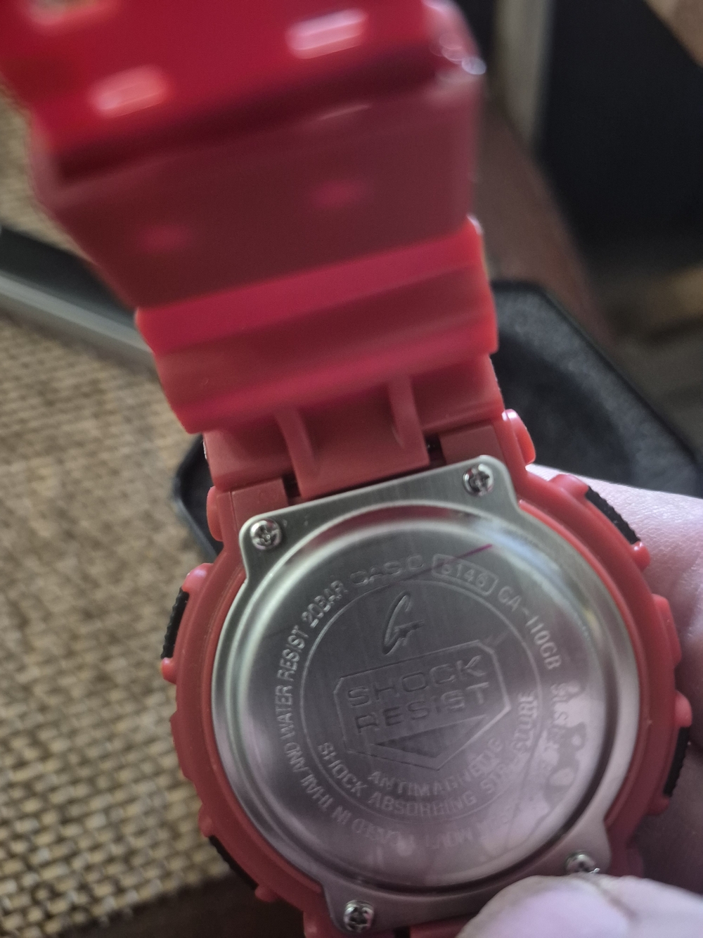 Casio Red Watch with Multicolor Dial - Picture 2 of 5